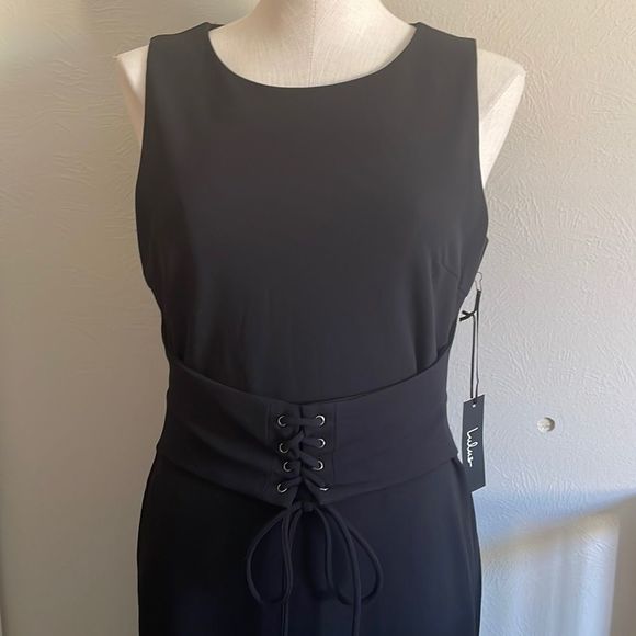 Lulu's Black Midi Dress Large NWT - Picture 2 of 14
